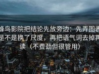 蜂鸟影院把结论先放旁边：先弄图表是不是换了尺度，再把语气词去掉再读（不费劲但很管用）